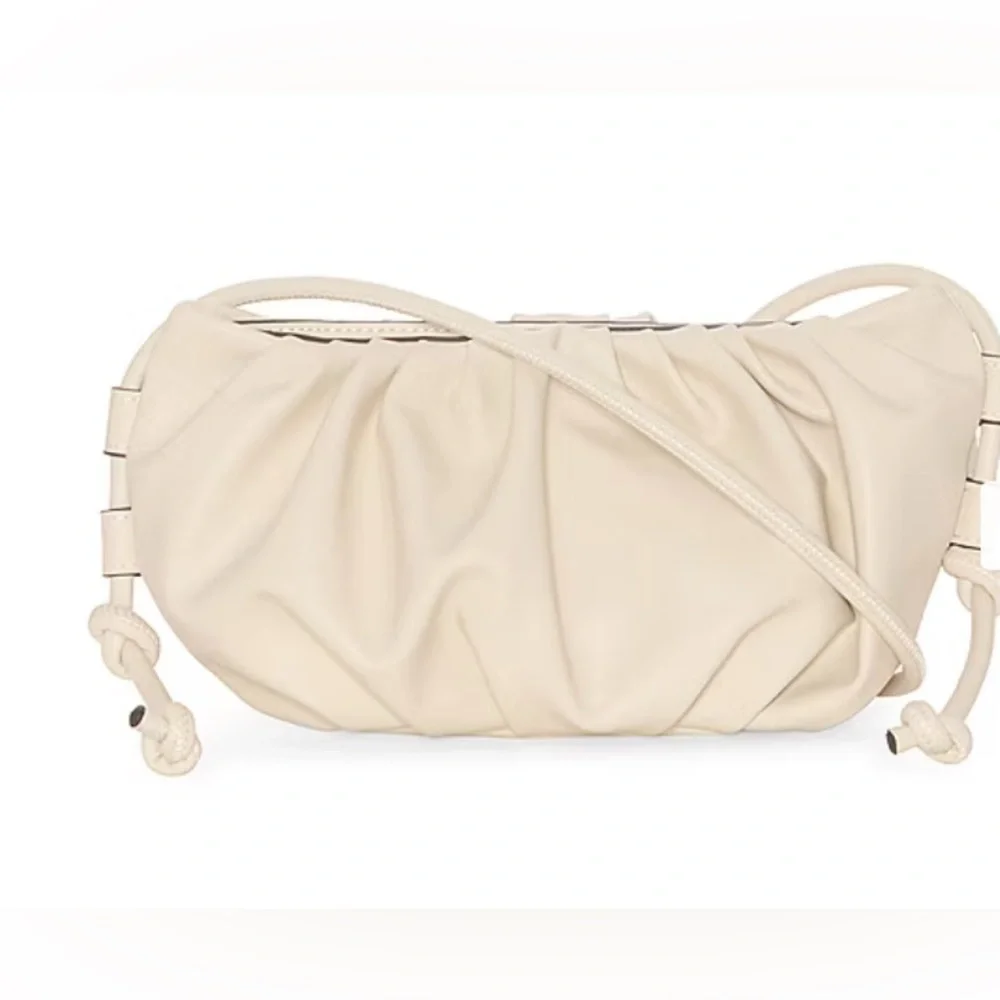 Worthington Cassie Bone Small Crossbody Bag WithA Sleek Ruched Style. New No Tag